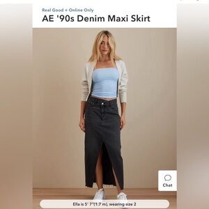 AE '90s Denim Maxi Skirt